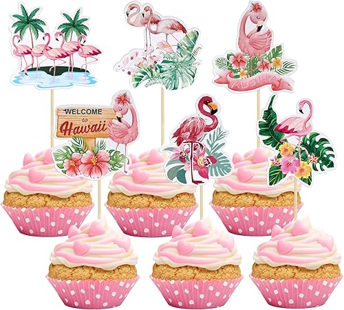 Gyufise 36 piezas de decoraciĂłn de flamenco para cupcakes de cĂłctel, tropical, Aloha Luau, flamenco, verano, hawaiano, playa, cupcakes, decoraciĂłn Gyufise 36 piezas de decoraciĂłn de flamenco para cupcakes de cĂłctel, tropical, Aloha Luau, flamenco, verano, hawaiano, playa, cupcakes, decoraciĂłn