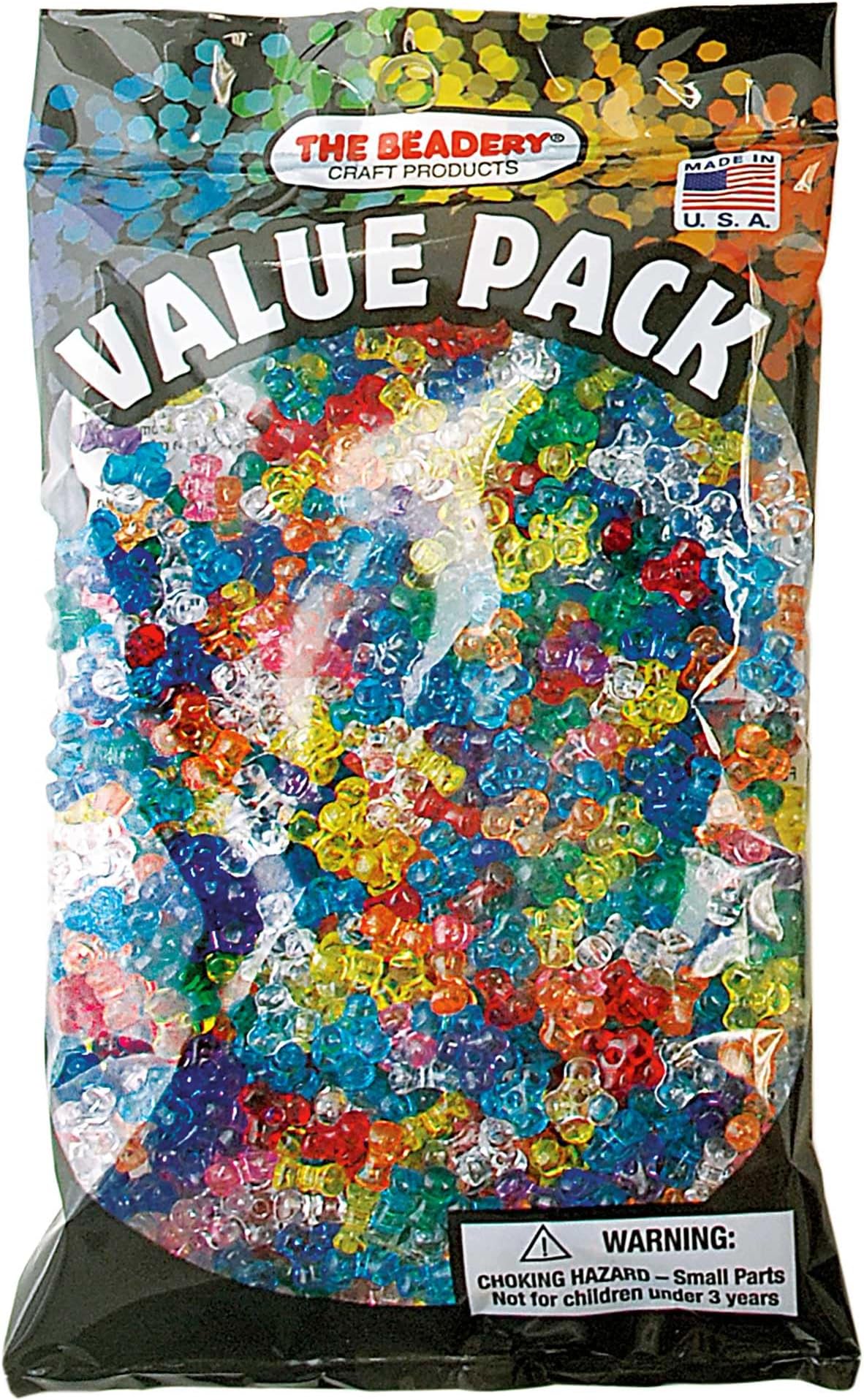 The Beadery 825V029 11mm Tri-Bead, Multi, 900-Piece Per Bag
