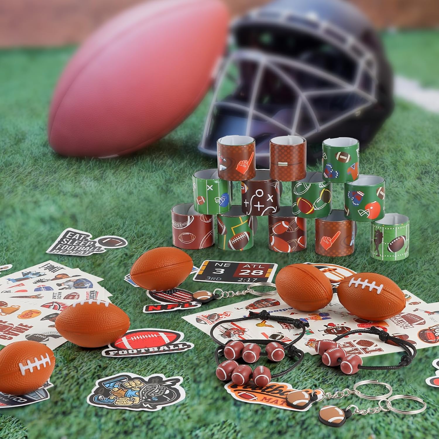 Kolewo4ever 294 Pieces Football Party Supplies Football Themed Birthday Gift Goodie Bags for Sports Party Supplies - Image 4
