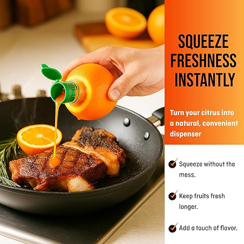 Miniatura 7 de Exprimidor manual de limón y naranja, paquete de 4 con filtro y tapa, portátil, sin BPA, fácil de limpiar, perfecto para cocina, cócteles y