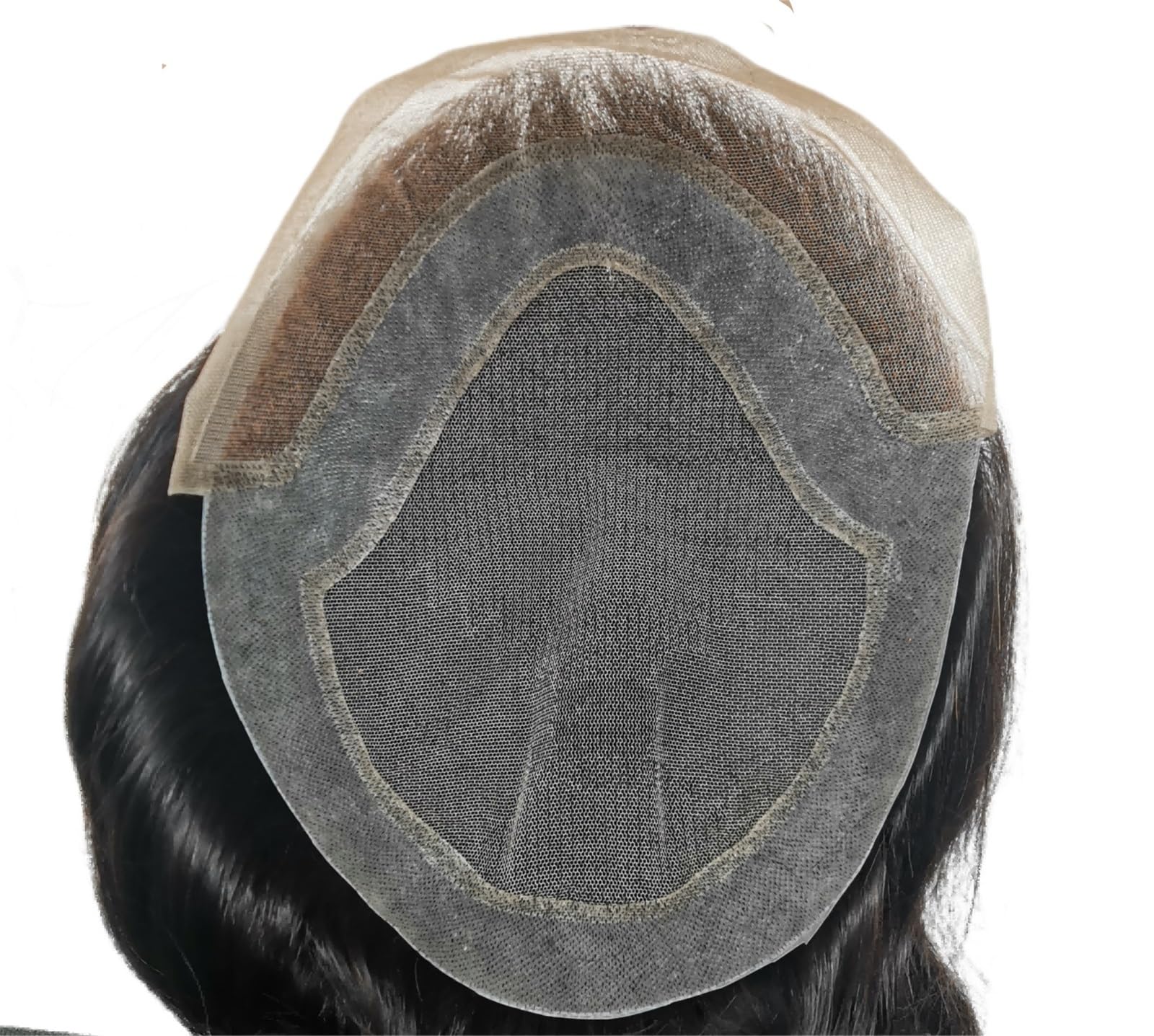 Peruka męska Peruka męska z ludzkich włosów, proteza, koronka szwajcarska przodu, poliuretanowym systemem uzupełniania Peruka dla mężczyzn(1B Off Black)