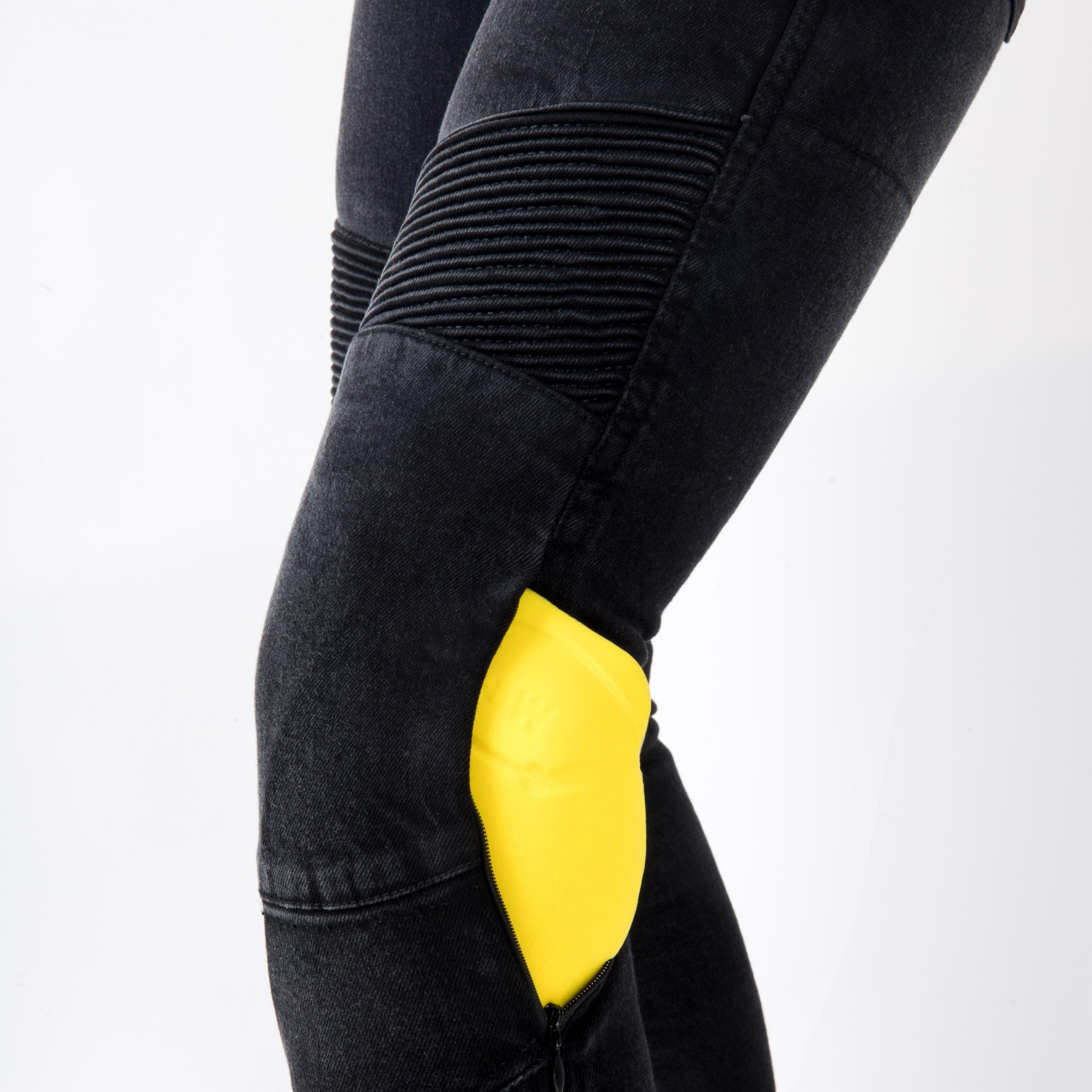 OZONE MOTO Agness II Lady Jeans de Moto Femme | Doublure en Fibre d'aramide | Protecteurs de Genou Niveau 2 | Poches pour Protecteurs Hanches et Coccyx | Slim Fit
