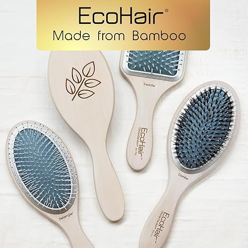 Miniatura 6 de Olivia Garden ecohair Paddle ecológico bambú cepillo para polvo de pelo