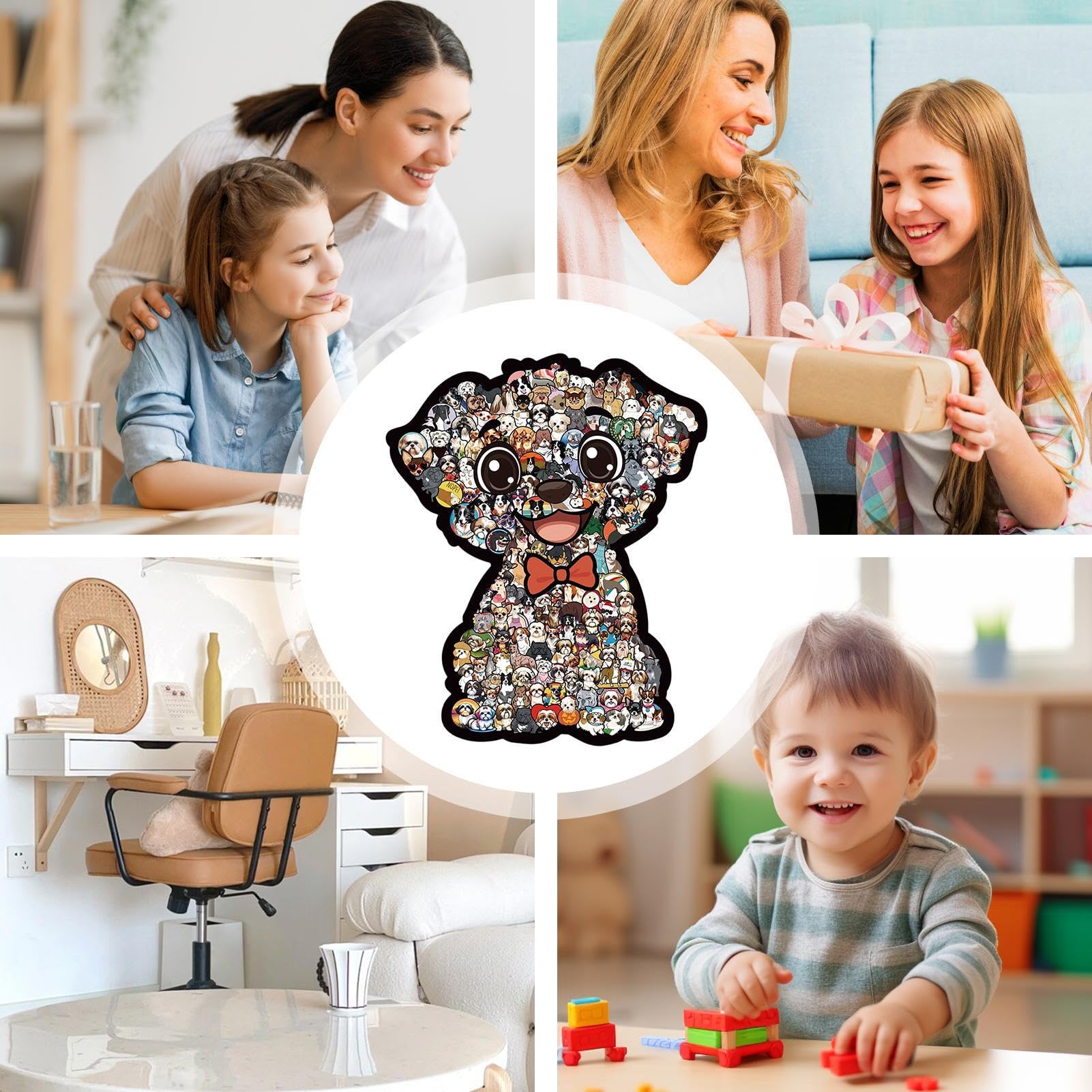 Puzzle in legno, 160 pezzi, leggero e preciso