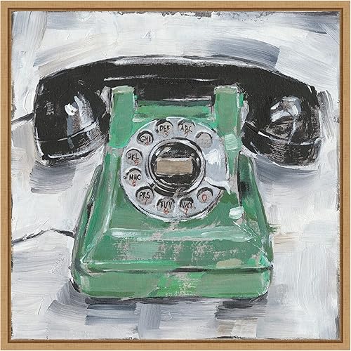 Miniatura 11 de Amanti Art Framed Canvas Wall Art 16x16 Retro Phone III by Ethan Harper, Framed Wall Art Canvas, Still Life Artwork, Traditional Decor, Small Poster