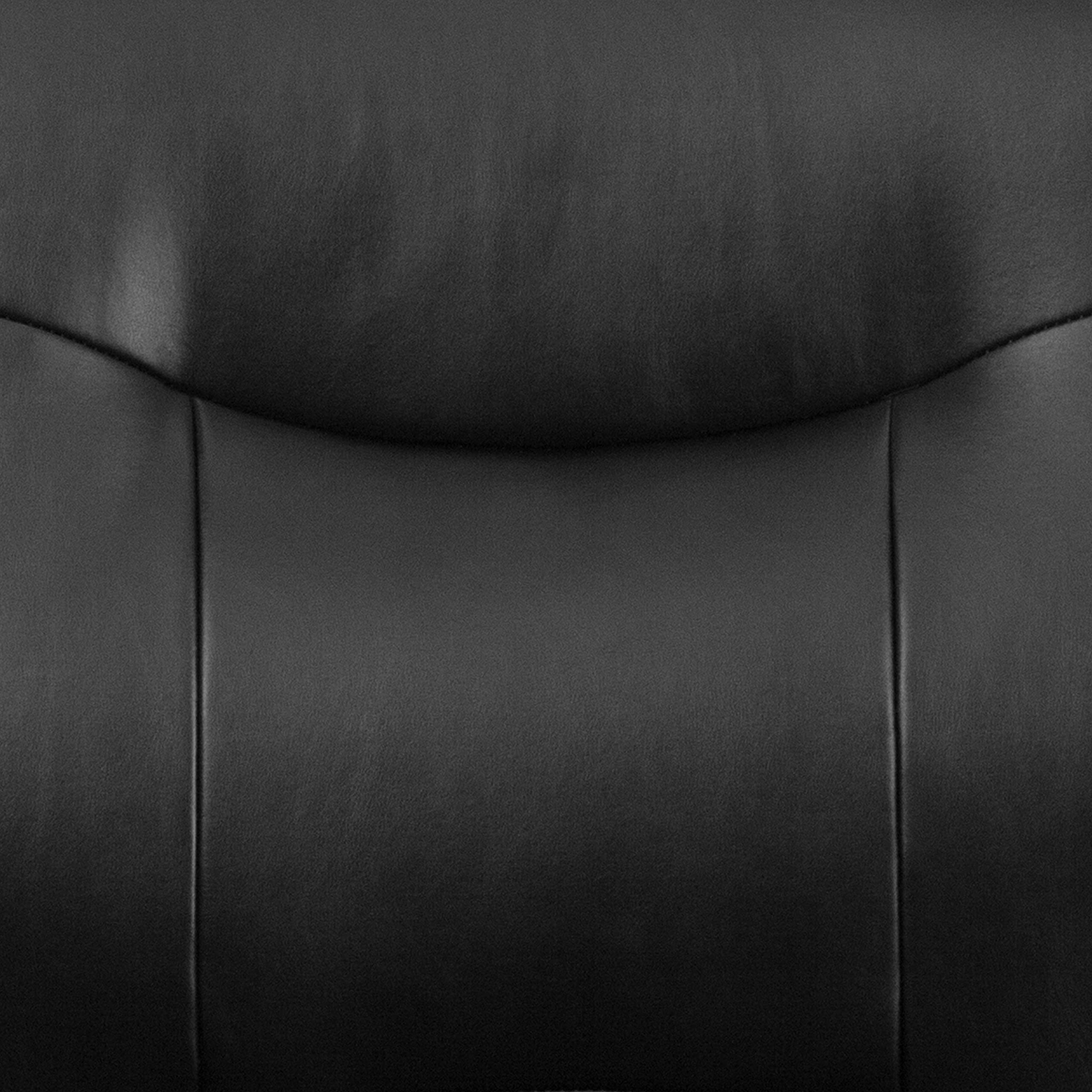 Flash Furniture Hercules Big and Tall Chefsessel für den Empfang mit Kufengestell, Leder, Metall, Schwarz, 75,6 x 62,9 x 44,5 cm