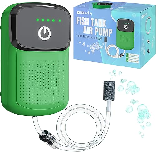 Miniatura 8 de Skywin Bomba aireadora de peces  Bomba de aire de acuario recargable con batería  Aireador de cebo portátil para transportar peces, pesca al aire