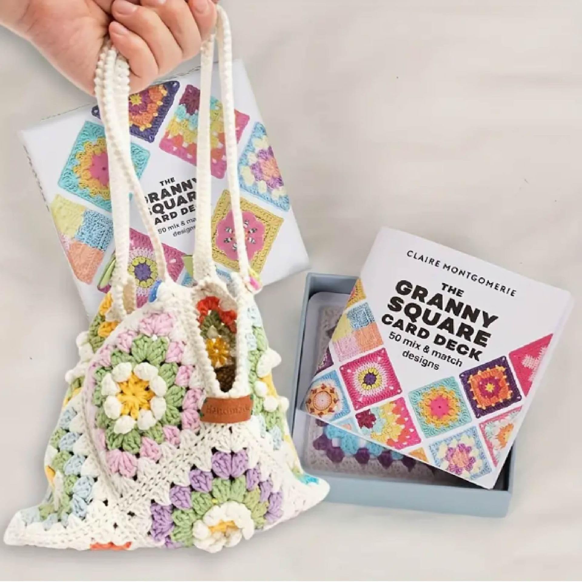 NDEMl Grandma's Knitting Pattern Card, 50 Mixed Knitting Design Cards, A Beginner's Crochet Guide