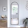 HBCY Creations Black Arched Full Length Mirror with Sleek Metal Frame - 65x22 Minimalist Design for Bedroom Décor, Perfect Mirror Full Length for Entryway or Dining Room