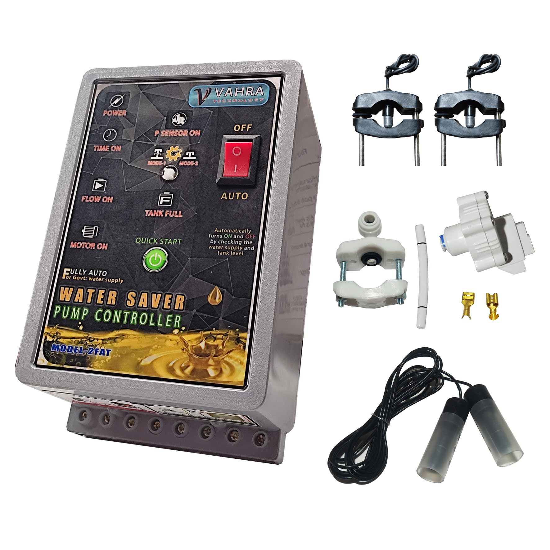 vahra technology (for Govt Water Supply) Fully AUTO Water Level Controller with Pipe Sensor, Pressure Sensor, Tank sensors - White (B09171V7TN) Amazon Price History, Amazon Price Tracker