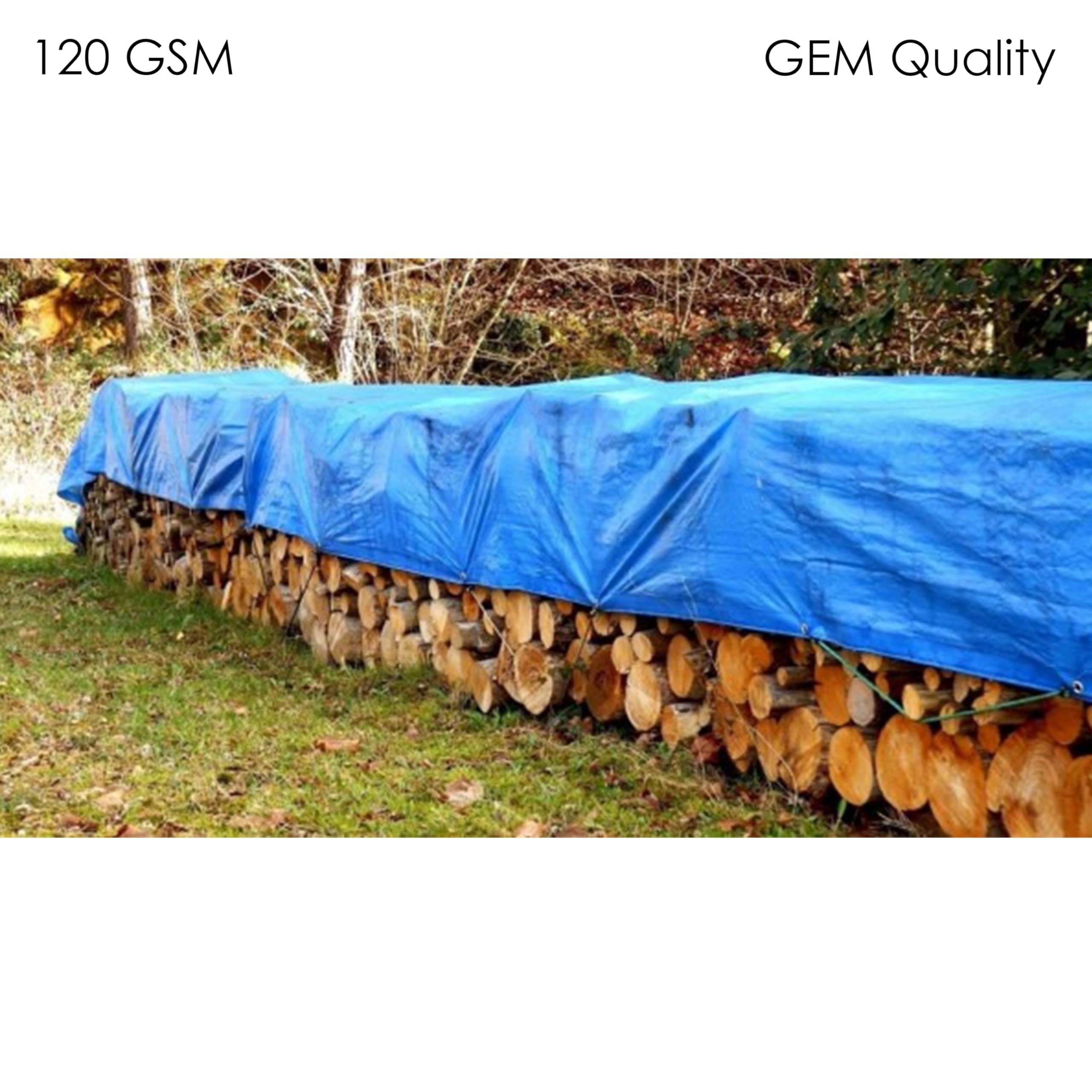 TARPEX Waterproof Tarpaulin Sheet Tripal, UV Resistant, HDPE UV Treated Sun, Roof, Rain Protection Polyethylene Multipurpose Cover (15 feet X 12 feet, Blue) (120 GSM-Thickness Quality GEM) — Amazon image 4