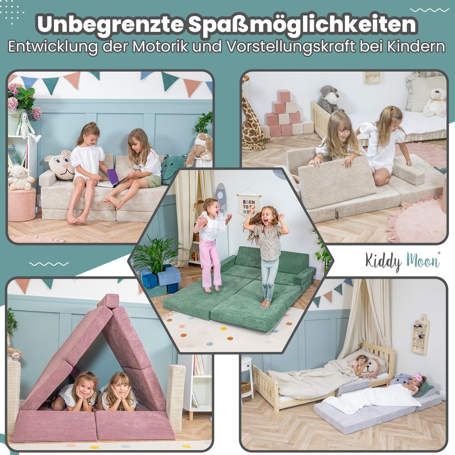 KiddyMoon Kindersofa Aufklappen Aus Schaumstoff Spielsofa Für Kinder Schlafsofa Kindersessel Kinder Couch Kinder Sofa Für Kinderzimmer Kindercouch Faltmatratze Matratzen, Violett