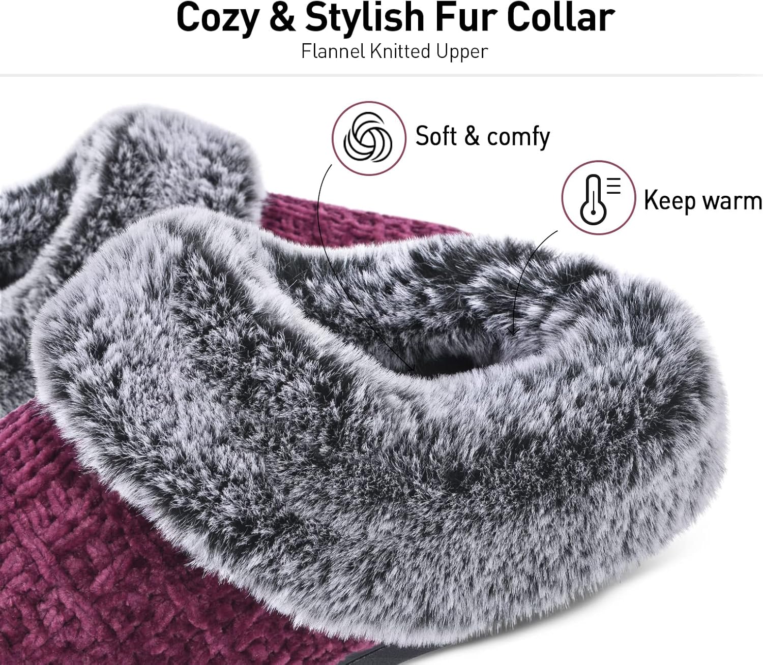 DL Women's Memory Foam Moccasin Slippers Micro Suede with Breathable Faux Fur Lining Slip On House Shoes Micro Indoor & Outdoor - Image 2