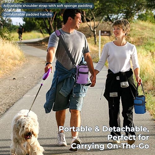 Miniatura 2 de Nuovoware Portabotellas de agua, portabotellas de 40 onzas, soporte para botella de agua deportiva con correa ajustable para el hombro, 2 bolsillos,