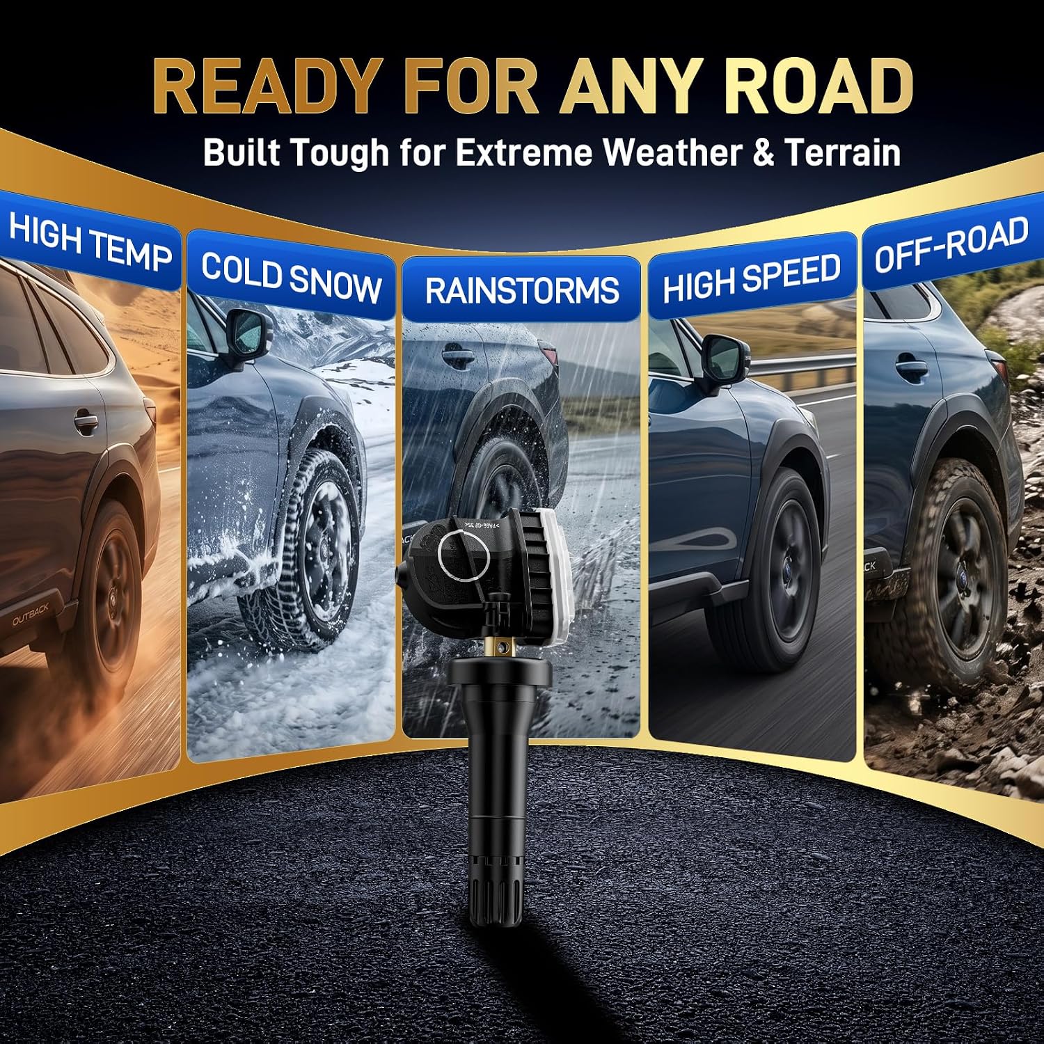 315MHz Pre-Programmed TPMS Sensor for Ford F-150 15-24 | Explorer 15-24 | Escape 20-24 | Edge 15-23 | Mustang 15-24 | Fusion | Ecosport | Expedition | Lincoln MKX MKZ MKC Corsair 15-21, 4 Pack
