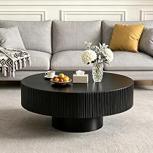 Round Fluted Coffee Table, 30.9"