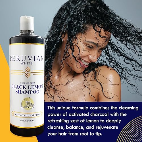 Miniatura 4 de Champú de carbón activado con limón negro (12 oz.)