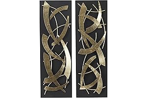 Deco 79 Metal Wall Decor: Abstract Home Decor Dimensional Wall Sculpture