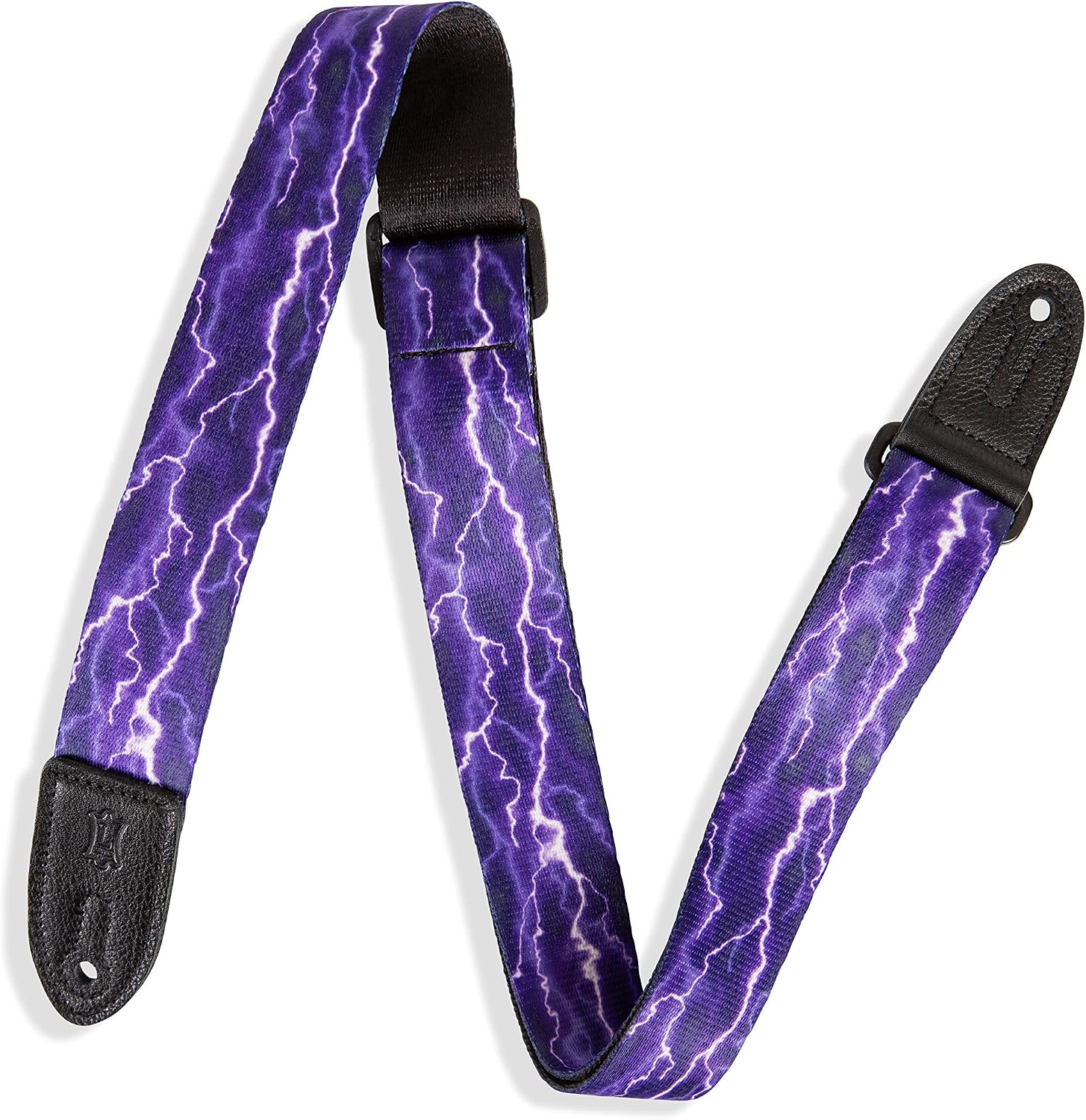 Levy's Leathers Guitar Strap (MPJR-004), Purple Bolt