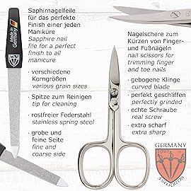 3 Swords Germany - brand quality 10 piece manicure pedicure grooming kit set fashion leather case in gift box, travel setMade by 3 Swords