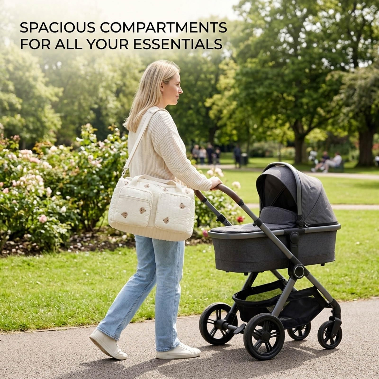 Baby Hospital Bag, Hospital Bag Essentials for Mum and Baby, Spacious Design with 48x22x26cm Dimensions — view 2