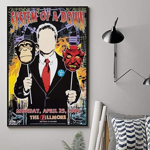 Miniatura 6 de Huici System of A Down - Póster de concierto para habitación, póster estético, pintura decorativa, lienzo, arte de pared, póster de sala de estar,