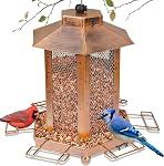 Lantern-Shaped Metal Bird Feeder for Outdoor Hanging, 3.5LB Large Capacity, Garden Decoration - Attracts Wild Birds, Durable Outdoor Bird Feeding Station for Garden Yard Outside Backyard