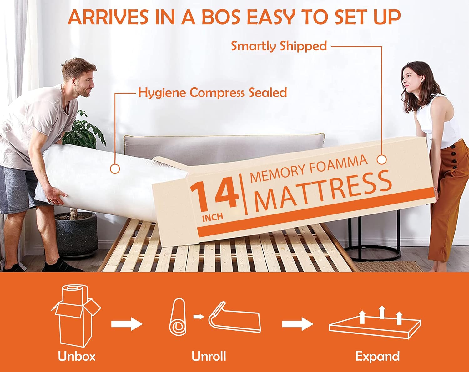 5/6/8/10/12/14 inch Twin Size Mattress with Cover, Cooling Gel Memory Foam Twin Mattress for a Cool Sleep & Pressure Relief, Medium Firm Mattress Pad Mattresses, Bed in a Box, CertiPUR-US Certified…