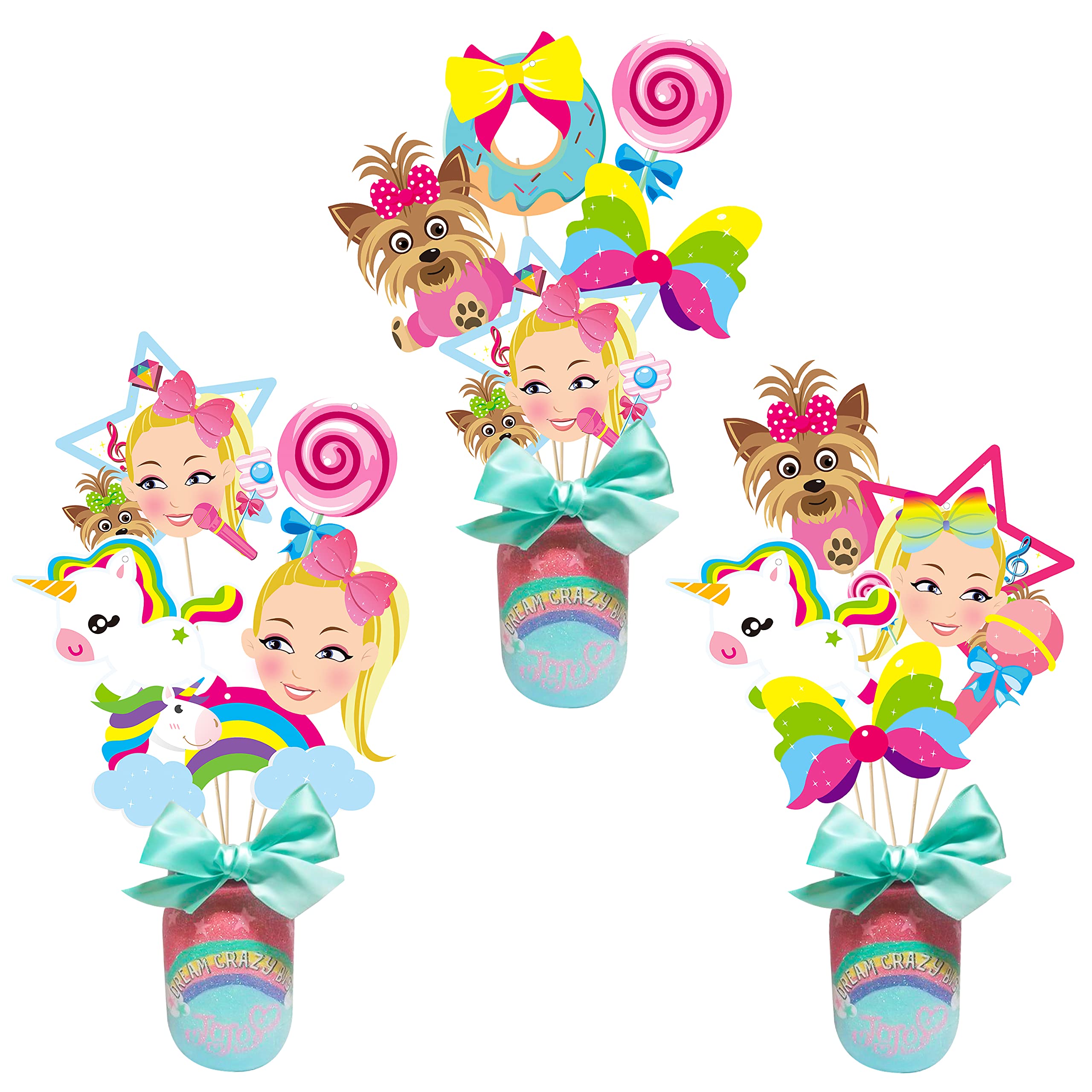 Buy A1diee Jojo Party Decorations for Birthday Jojo Themed Centerpieces for Tables Toppers