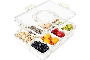 Divided Travel Snack Container with Lid