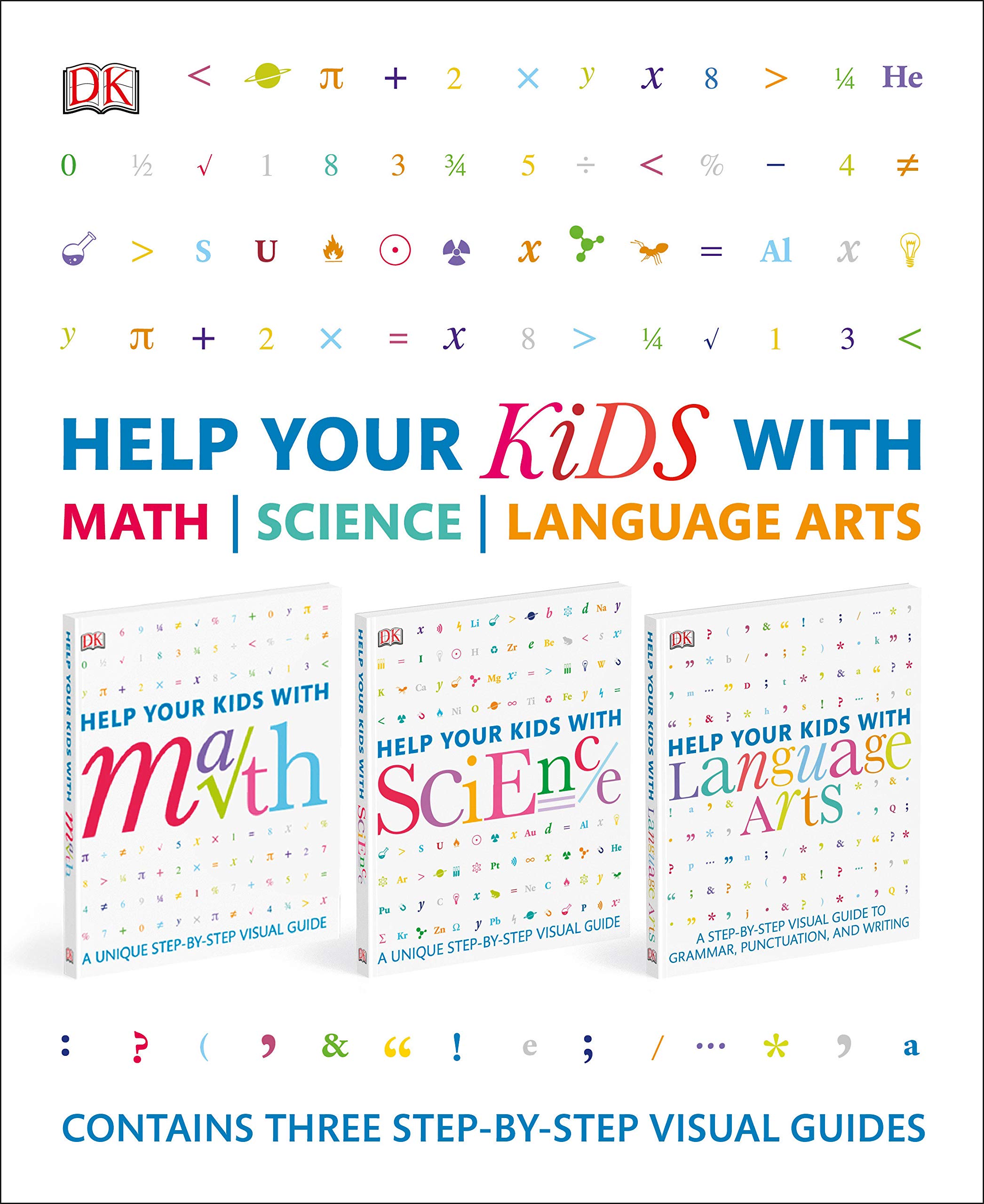 Help Your Kids With Math, Science, and Language Arts Box Set: Contains Three Step-by-Step Visual Guides