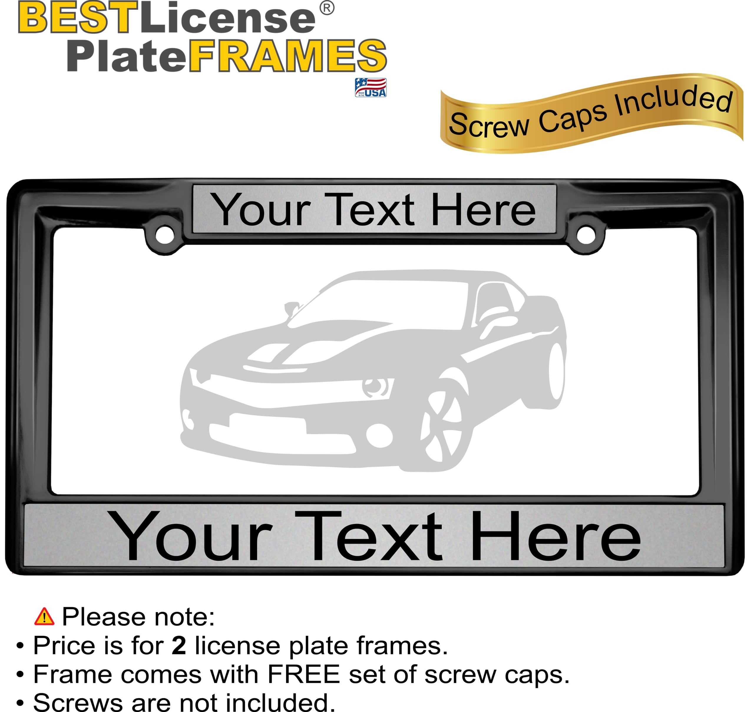 Custom Personalized Heavy Duty Metal Laser Engraved Car License Plate Frame wit - Picture 60 of 113