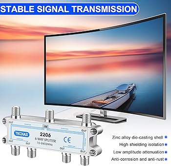 Amazon.com: TKCHAX Coaxial Cable Splitter,Support 10-2602MHz,RG6