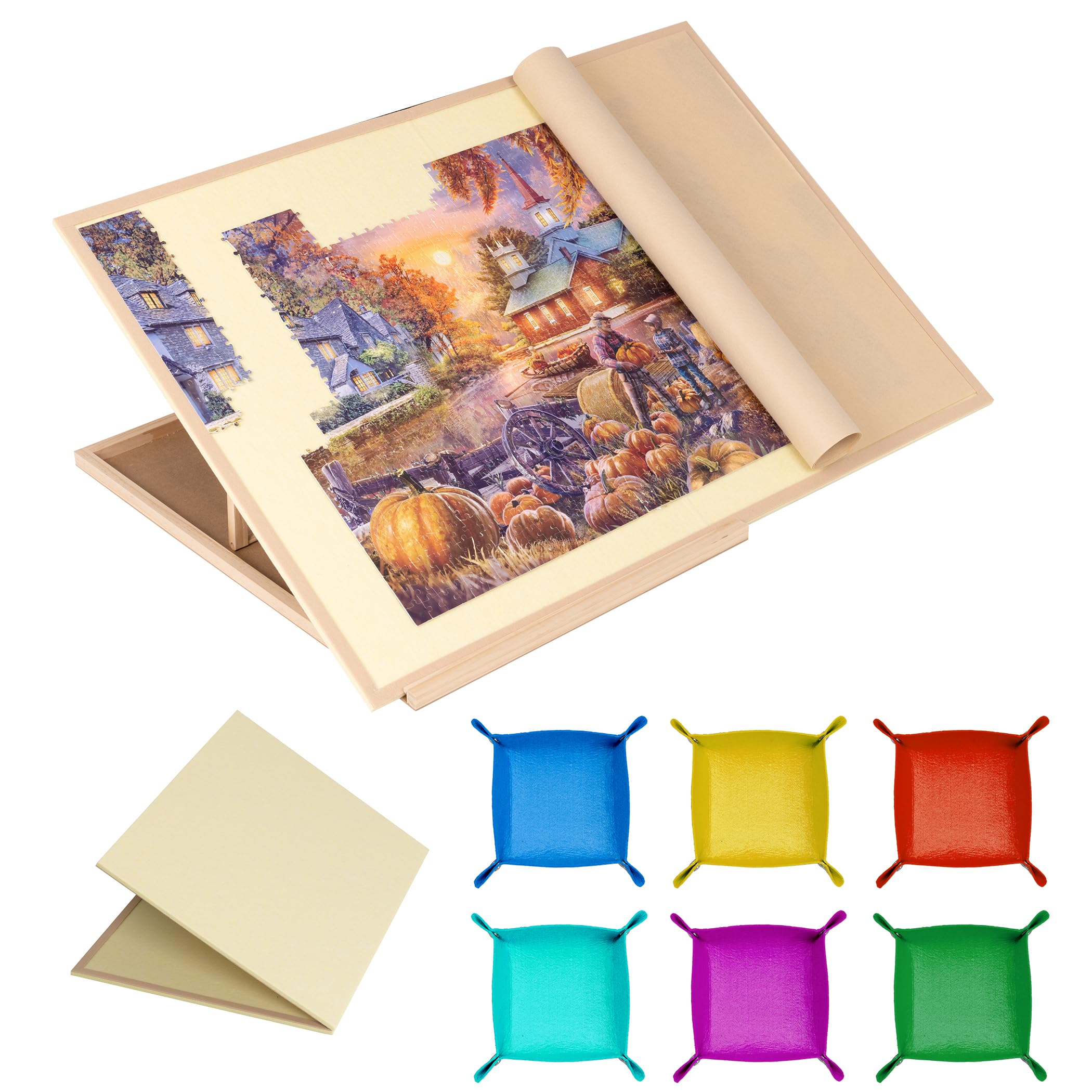 Amazon.com: Tektalk Foldable Jigsaw Puzzle Board with 4 Angle