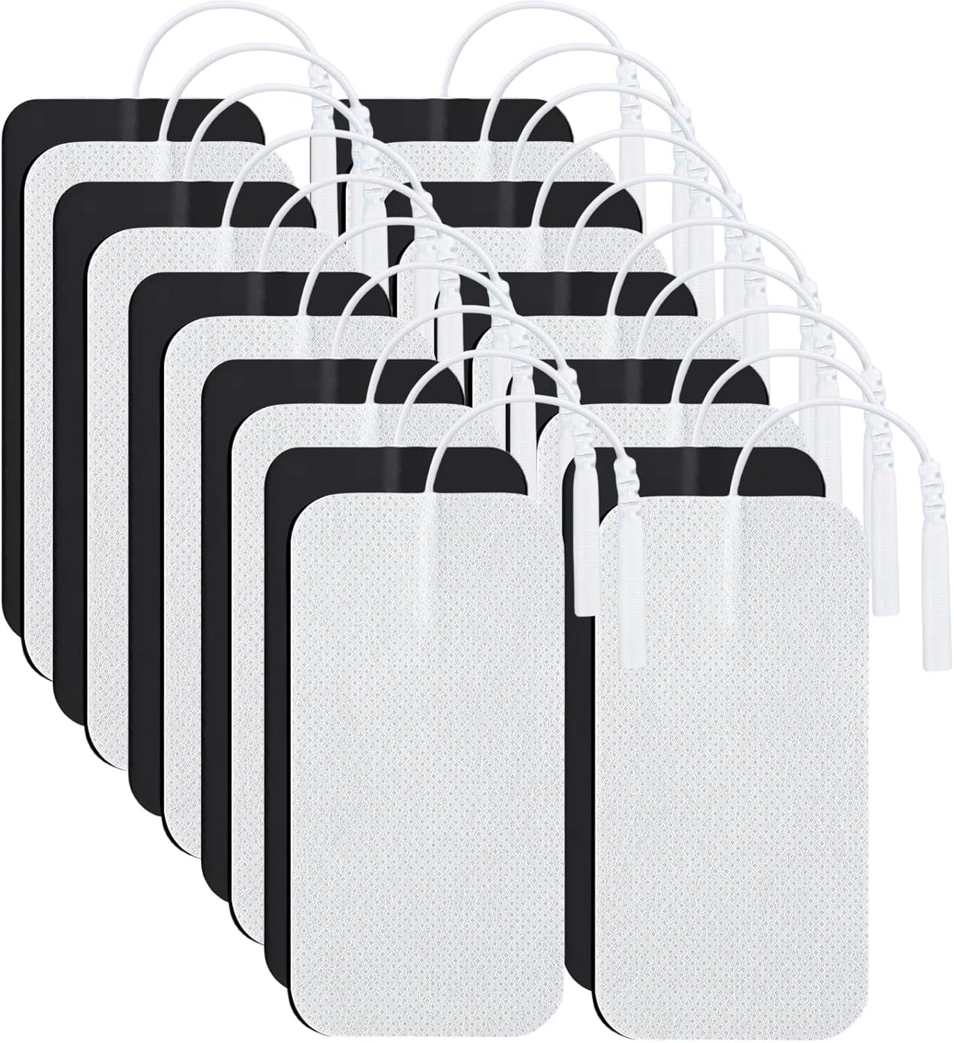 TENS Unit Pads 2″X4″ 20Pcs, Large TENS Unit Replacement Pads, Stronger Self-Adhesive Electrode Patches Pads, Latex-Free Thicken Reusable Electrode Compatible with TENS 7000, AUVON, Nicwell Tens Unit