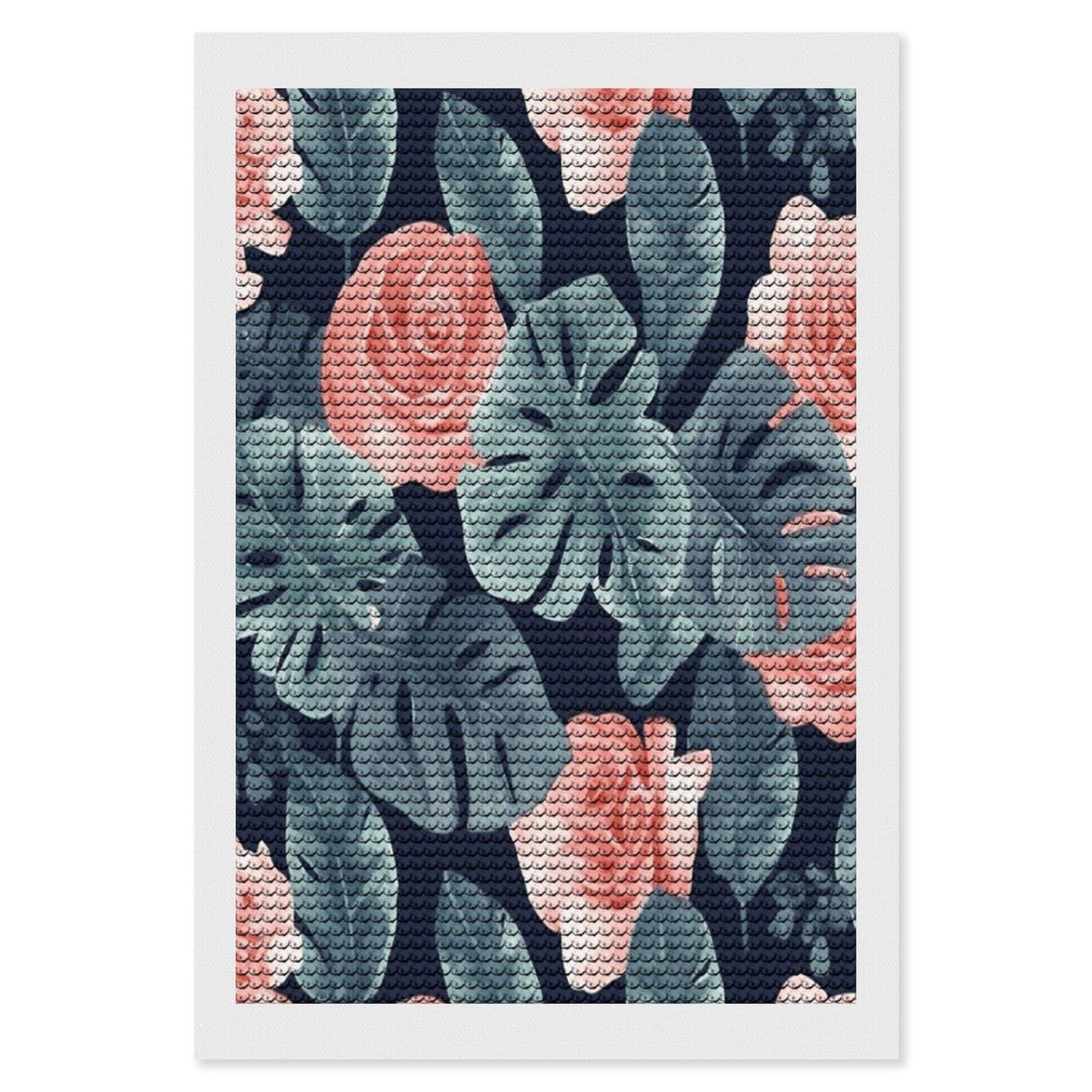 LDGSUPH Watercolor Monstera Pattern Diamond Painting Kits for Adults Paint with Diamond Pictures Art DIY Full Drill Diamond Dots Painting Personalized Diamond Photo for Home Wall Decor Gift 8"x12"