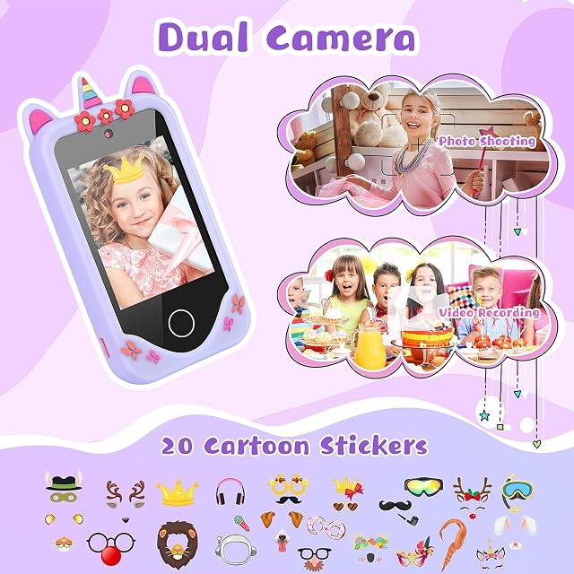 Foto 4 de 7 de Smartphone de Juguete para Niños, Cámara para Niños con 32GB Tarjeta