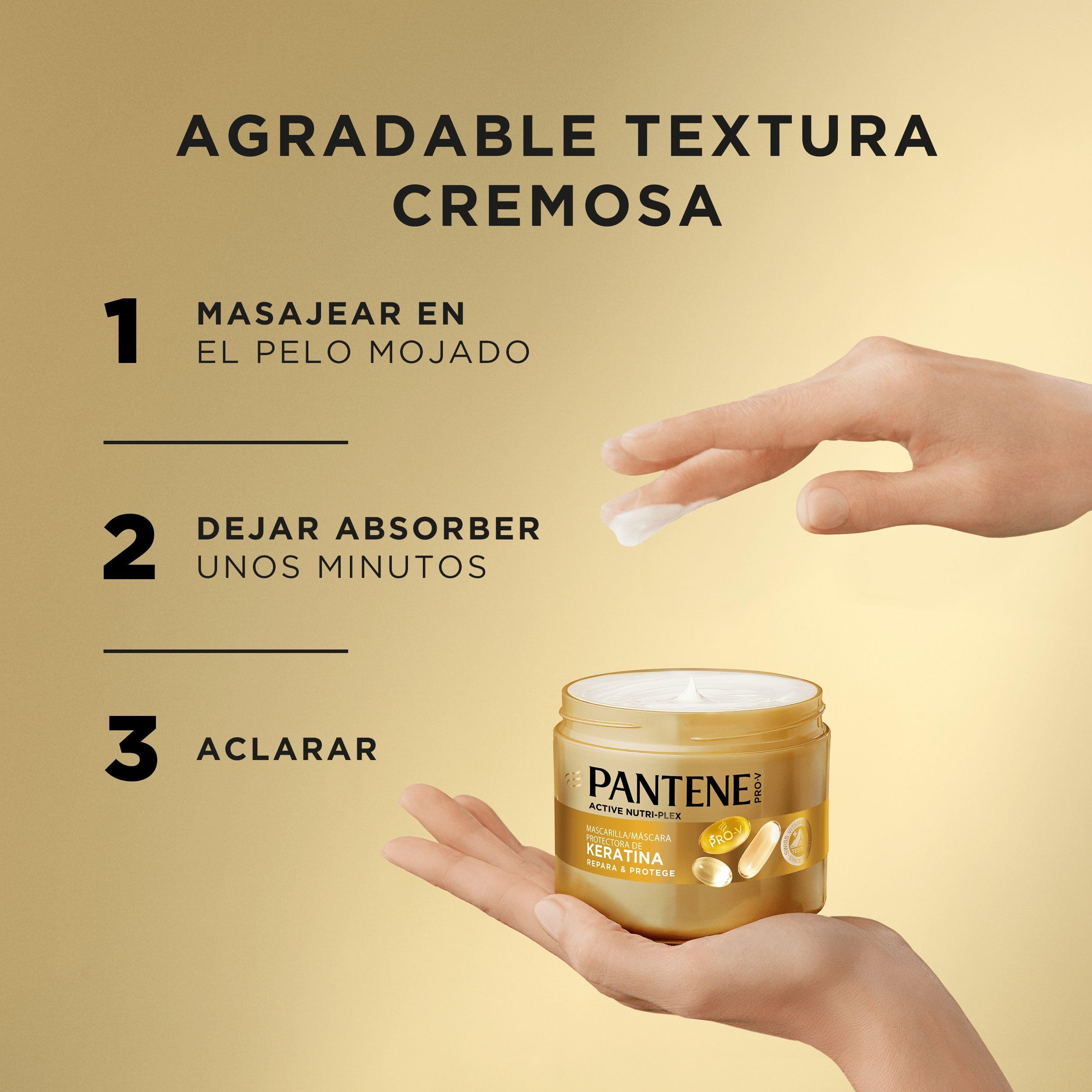 Pantene Pro-V Repara Y Protege Champú 1 L Con Dispensador, Mascarilla Protectora De Keratina 500ml, Pelo Seco Y Dañado