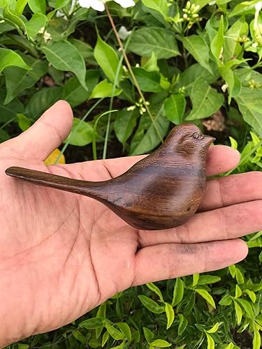 Miniatura 6 de Handicraftviet Estatua de escultura de gato de madera, decoración moderna, estutua de gato para regalos para amantes de los gatos, 7 pulgadas de