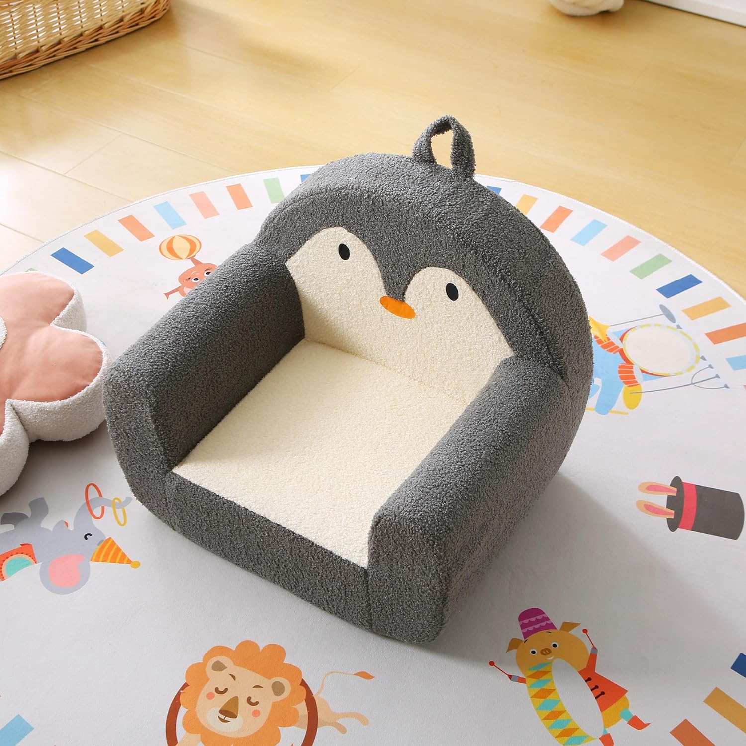 Kids Chair Comfy Toddler, Soft Baby Chair for Boys & Girls, Portable Toddler Reading Armchair with Removable Washable Sherpa Cover - Image 7