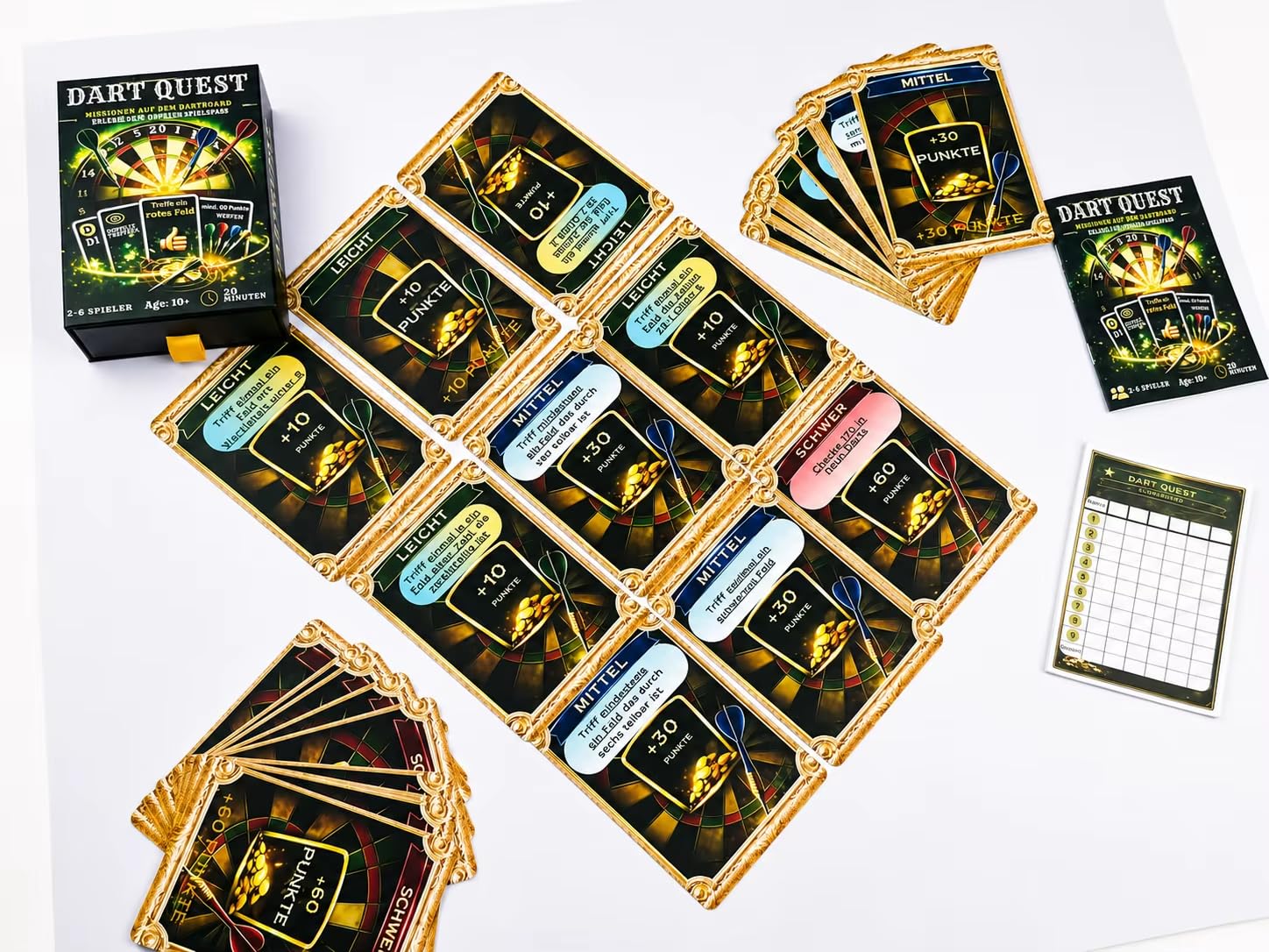 Hochwertiges Dartspiel - Darts Zubehör - Dart Geschenke -Perfekt Für Anfänger, Fortgeschrittene - Darts Accessories - Kartenspiel für Dartspieler - dartstraining