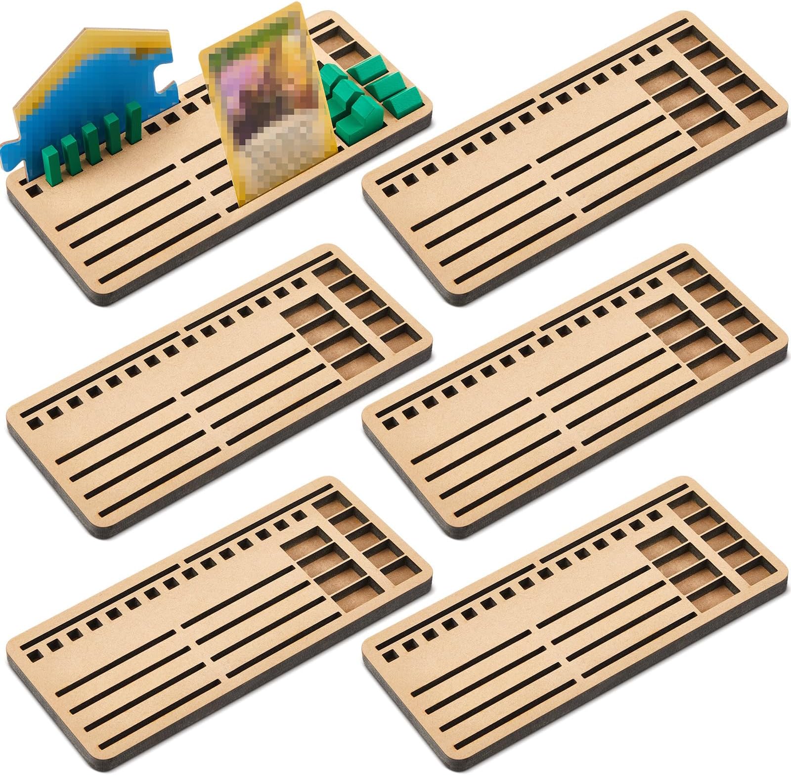 6 Pcs Game Piece Holders Compatible with Catan Board Game Card Tray Organizer