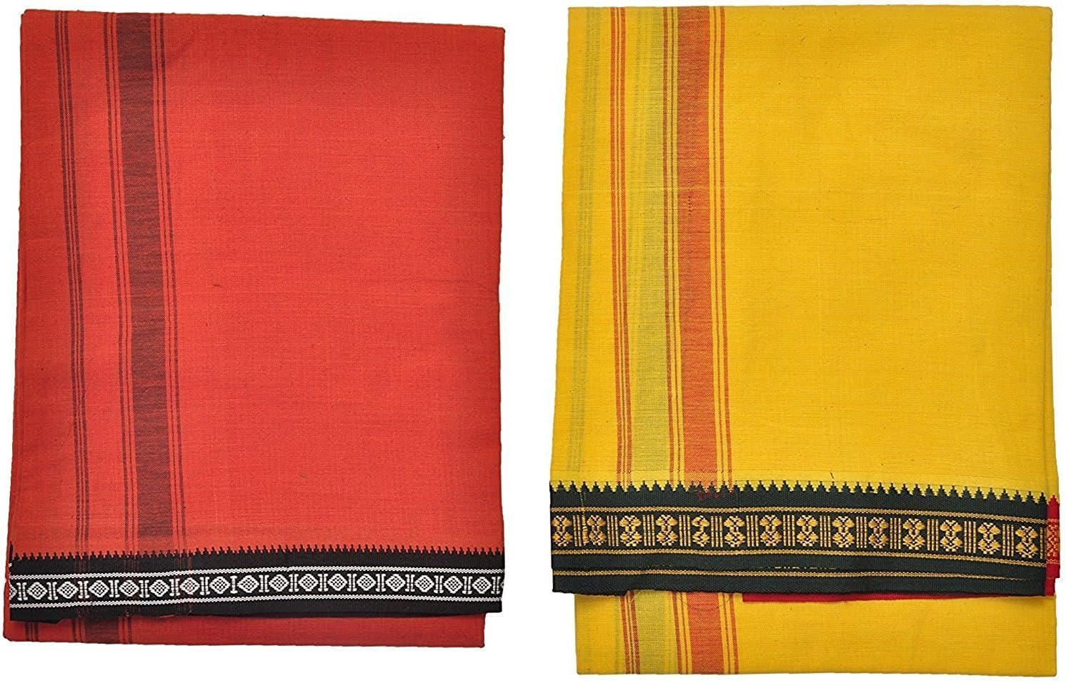 Men's Cotton Lungi Sarong Mundu Dhoti Kaili India Ethnic Dress Solid Colors Pre Stitched Ready to Wear