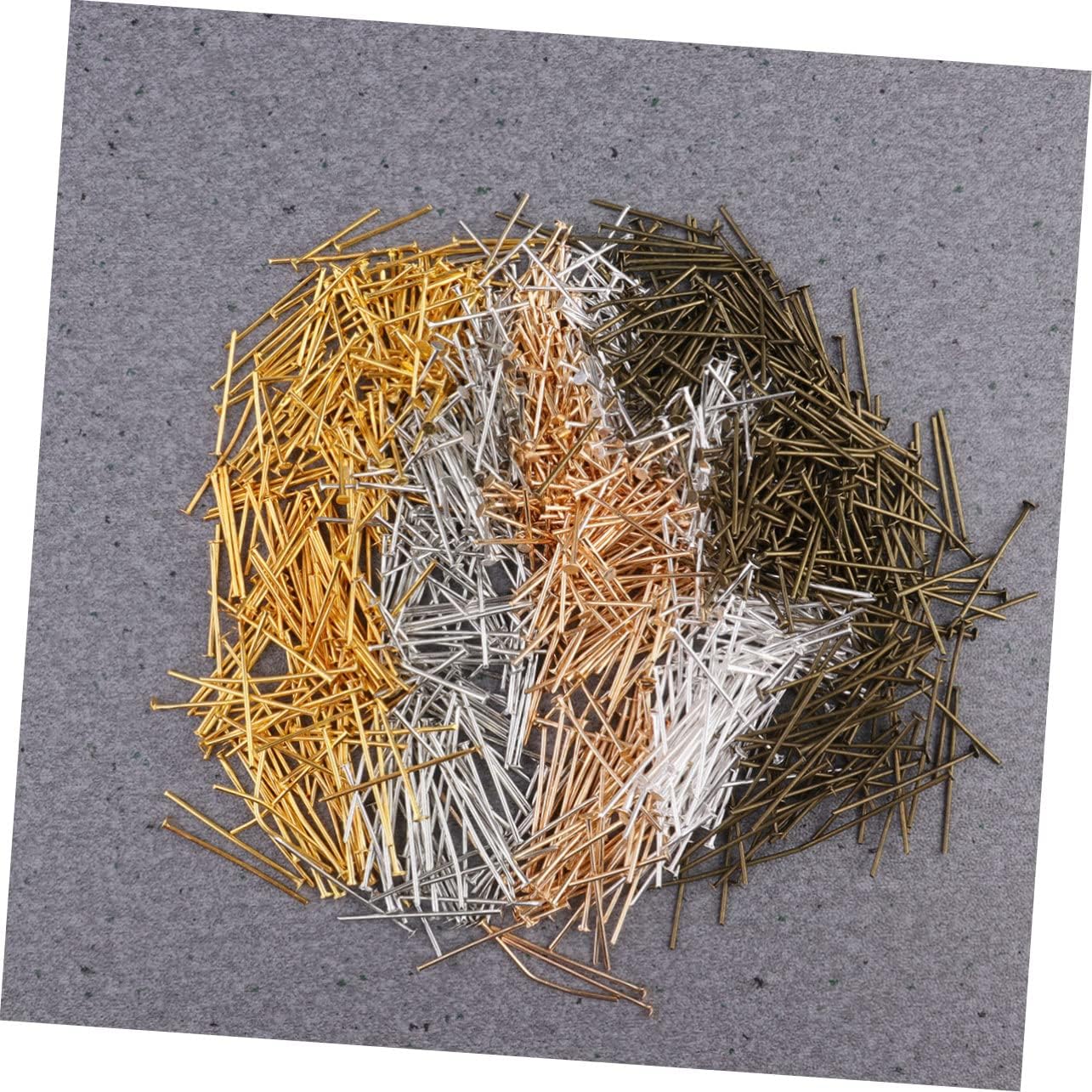 Needle Set 20 Packs Metal Flat Head Jewelry Pins for DIY Necklace Bracelet Making