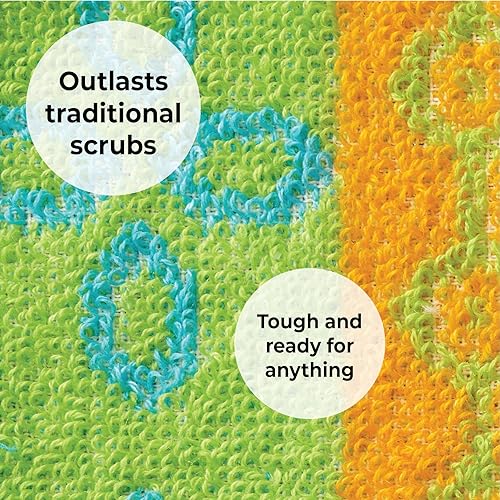 Miniatura 5 de Skoy Exfoliante, 1 paquete antiarañazos, reutilizable para cocina y uso doméstico, respetuoso con el medio ambiente, apto para lavavajillas, colores