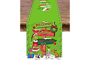 Bring the Grinchmas Spirit to Your Table: Green Merry Christmas Whoville Table Runner