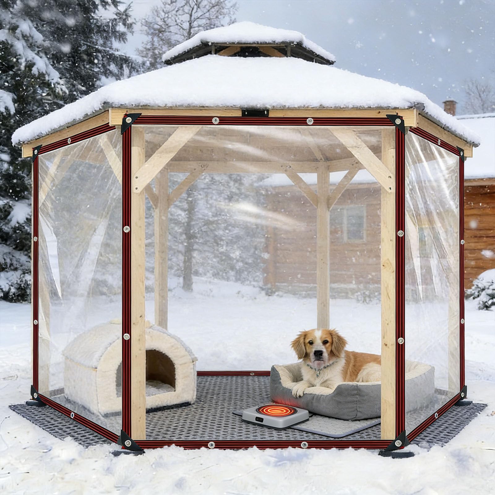 Lona de protección 205x460 multiusos toldo transparente terraza