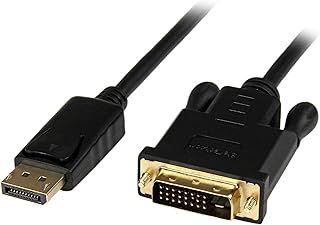 StarTech.com 6ft (1.8m) DisplayPort to DVI Cable - 1080p Video - Active DisplayPort to DVI Adapter Cable - DisplayPort to DVI-D Cable Single Link - DP 1.2 to DVI Monitor Cable Converter (DP2DVIMM6BS)