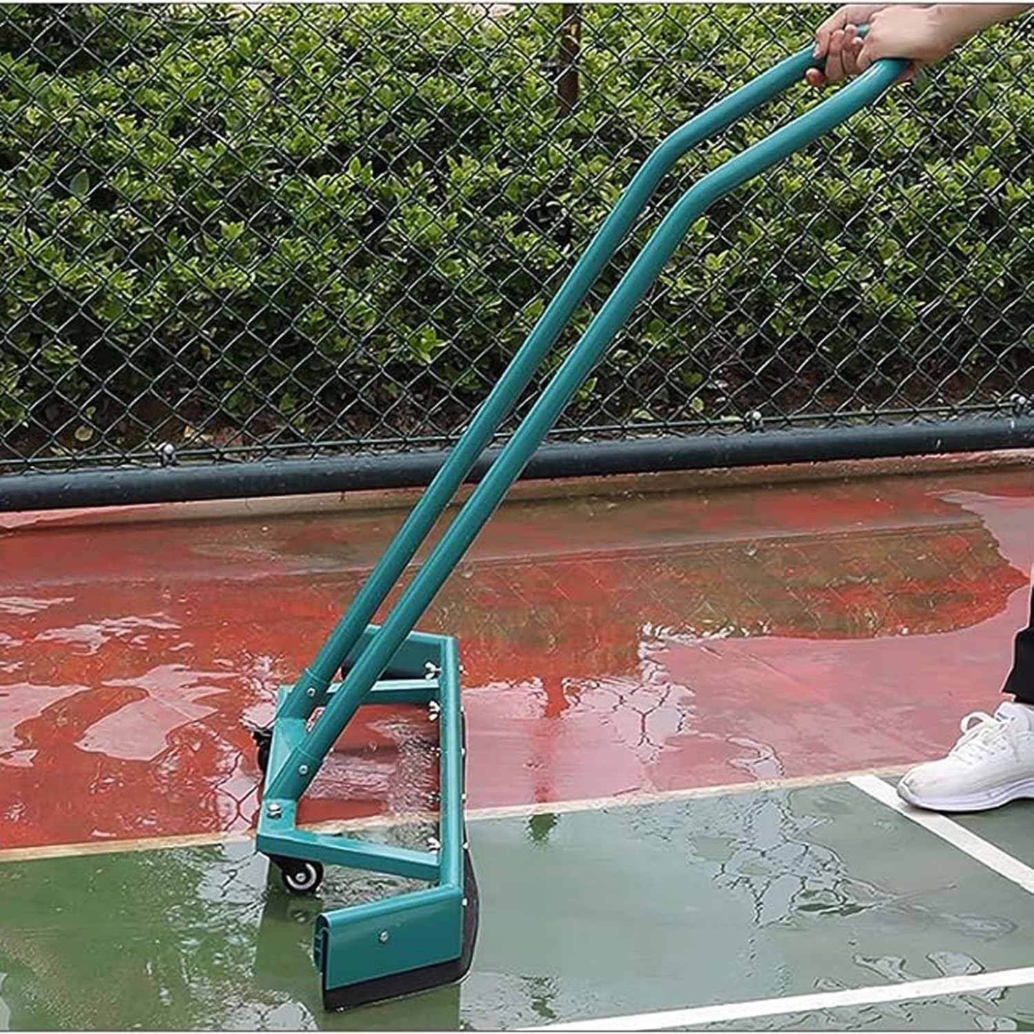 Floor Surface Water Pusher,Commercial Heavy Duty Tennis Court Equipment Accessories,Outside Rolling Professional Squeegees Water Pusher for Sport Court/Workshops,