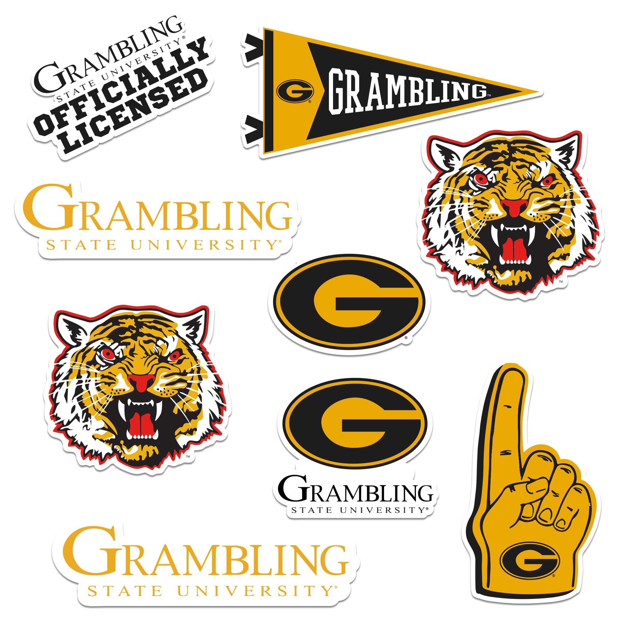 Grambling State University 8ct Vinyl L Deluxe, Indoor/Outdoor, Set of 8